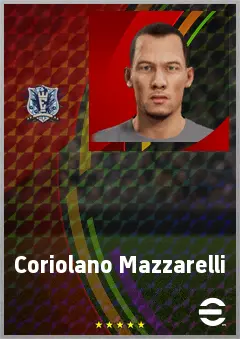 Coriolano Mazzarelli eFootball 2026 player card, 76 OVR CMF