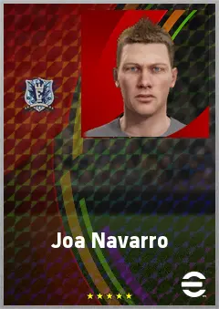Joa Navarro eFootball 2026 player card, 73 OVR DMF