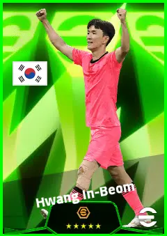 Hwang In-Beom eFootball 2026 player card, 93 OVR CMF