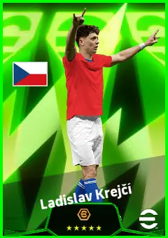 Ladislav Krejčí eFootball 2026 player card, 93 OVR CB
