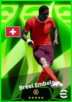 Breel Embolo eFootball 2026 player card, 93 OVR CF