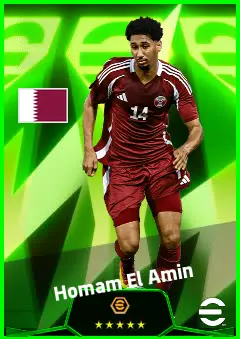 Homam El Amin eFootball 2026 player card, 92 OVR LB