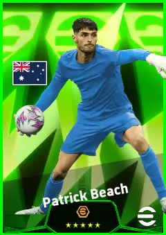 Patrick Beach eFootball 2026 player card, 91 OVR GK