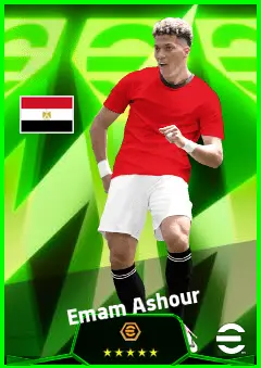 Emam Ashour eFootball 2026 player card, 92 OVR LMF