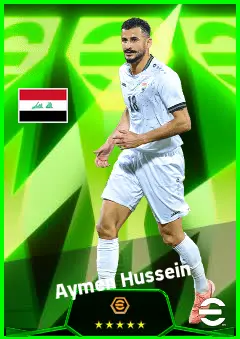 Aymen Hussein eFootball 2026 player card, 92 OVR CF