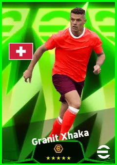 Granit Xhaka eFootball 2026 player card, 94 OVR CMF