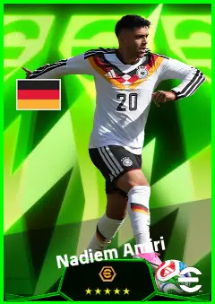 Nadiem Amiri eFootball 2026 player card, 93 OVR CMF