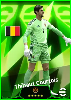 Thibaut Courtois eFootball 2026 player card, 96 OVR GK