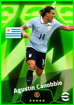 Agustín Canobbio eFootball 2026 player card, 93 OVR RMF