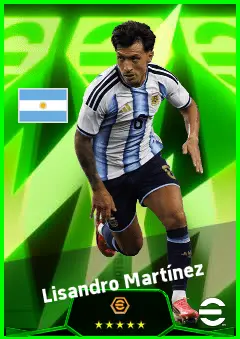 Lisandro Martínez eFootball 2026 player card, 94 OVR CB