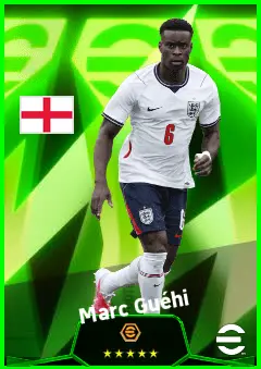 Marc Guéhi eFootball 2026 player card, 95 OVR CB