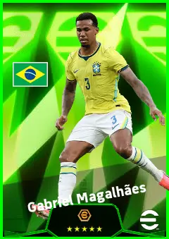 Gabriel Magalhães eFootball 2026 player card, 95 OVR CB