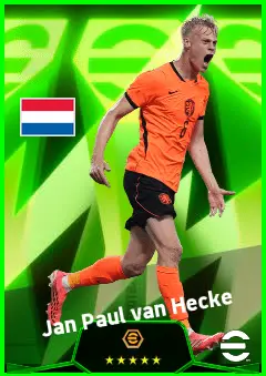 Jan Paul van Hecke eFootball 2026 player card, 94 OVR CB