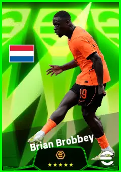 Brian Brobbey eFootball 2026 player card, 93 OVR CF