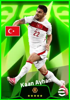 Kaan Ayhan eFootball 2026 player card, 92 OVR CMF