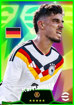 Kai Havertz eFootball 2026 player card, 95 OVR CF