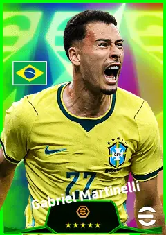 Gabriel Martinelli eFootball 2026 player card, 94 OVR AMF