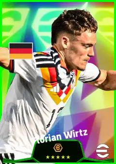 Florian Wirtz eFootball 2026 player card, 95 OVR LMF