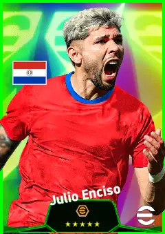 Julio Enciso eFootball 2026 player card, 93 OVR CF