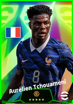 Aurélien Tchouaméni eFootball 2026 player card, 95 OVR DMF
