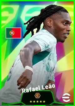 Rafael Leão eFootball 2026 player card, 95 OVR LWF