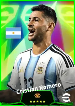 Cristian Romero eFootball 2026 player card, 95 OVR CB