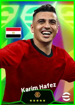 Karim Hafez eFootball 2026 player card, 92 OVR LB