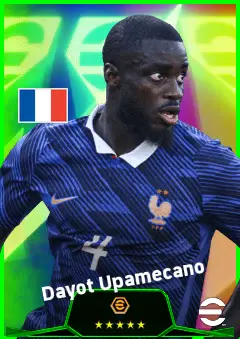 Dayot Upamecano eFootball 2026 player card, 95 OVR CB