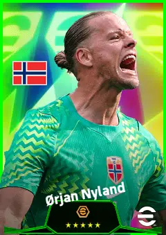 Ørjan Nyland eFootball 2026 player card, 92 OVR GK