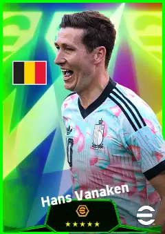 Hans Vanaken eFootball 2026 player card, 93 OVR AMF