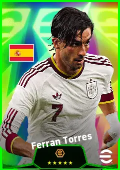 Ferran Torres eFootball 2026 player card, 94 OVR LWF