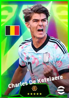 Charles De Ketelaere eFootball 2026 player card, 94 OVR CF