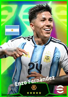 Enzo Fernández eFootball 2026 player card, 95 OVR CMF