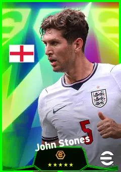 John Stones eFootball 2026 player card, 95 OVR CB