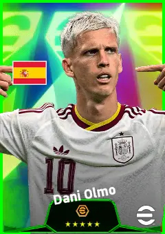 Dani Olmo eFootball 2026 player card, 94 OVR AMF
