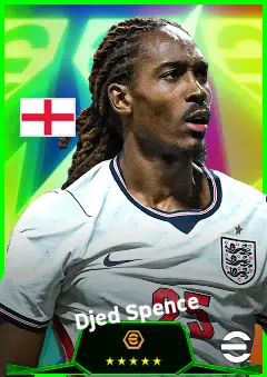 Djed Spence eFootball 2026 player card, 94 OVR LB