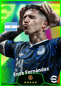 Enzo Fernández eFootball 2026 player card, 95 OVR CMF