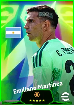 Emiliano Martínez eFootball 2026 player card, 95 OVR GK