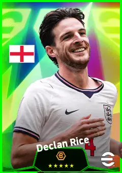 Declan Rice eFootball 2026 player card, 96 OVR CMF