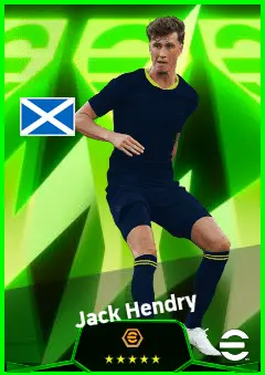 Jack Hendry eFootball 2026 player card, 92 OVR CB