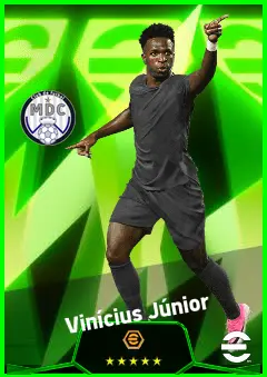 Vinícius Júnior eFootball 2026 player card, 97 OVR LWF