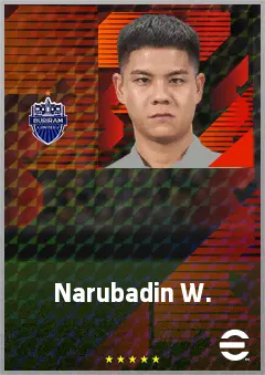 Narubadin W. eFootball 2026 player card, 68 OVR RB
