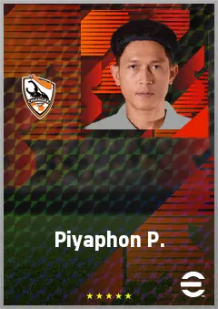 Piyaphon P. eFootball 2026 player card, 63 OVR RB