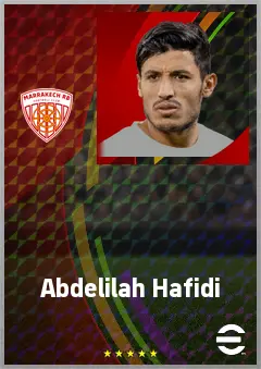 Abdelilah Hafidi eFootball 2026 player card, 63 OVR AMF