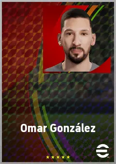 Omar González eFootball 2026 player card, 70 OVR CB