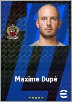 Maxime Dupé eFootball 2026 player card, 72 OVR GK