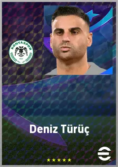 Deniz Türüç eFootball 2026 player card, 71 OVR RWF