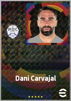 Dani Carvajal eFootball 2026 player card, 77 OVR RB
