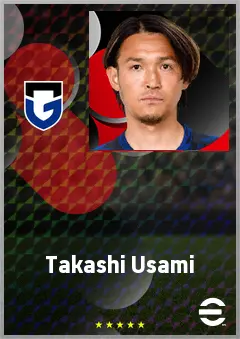 Usami Takashi eFootball 2026 player card, 69 OVR AMF