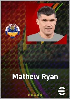 Mathew Ryan eFootball 2026 player card, 75 OVR GK